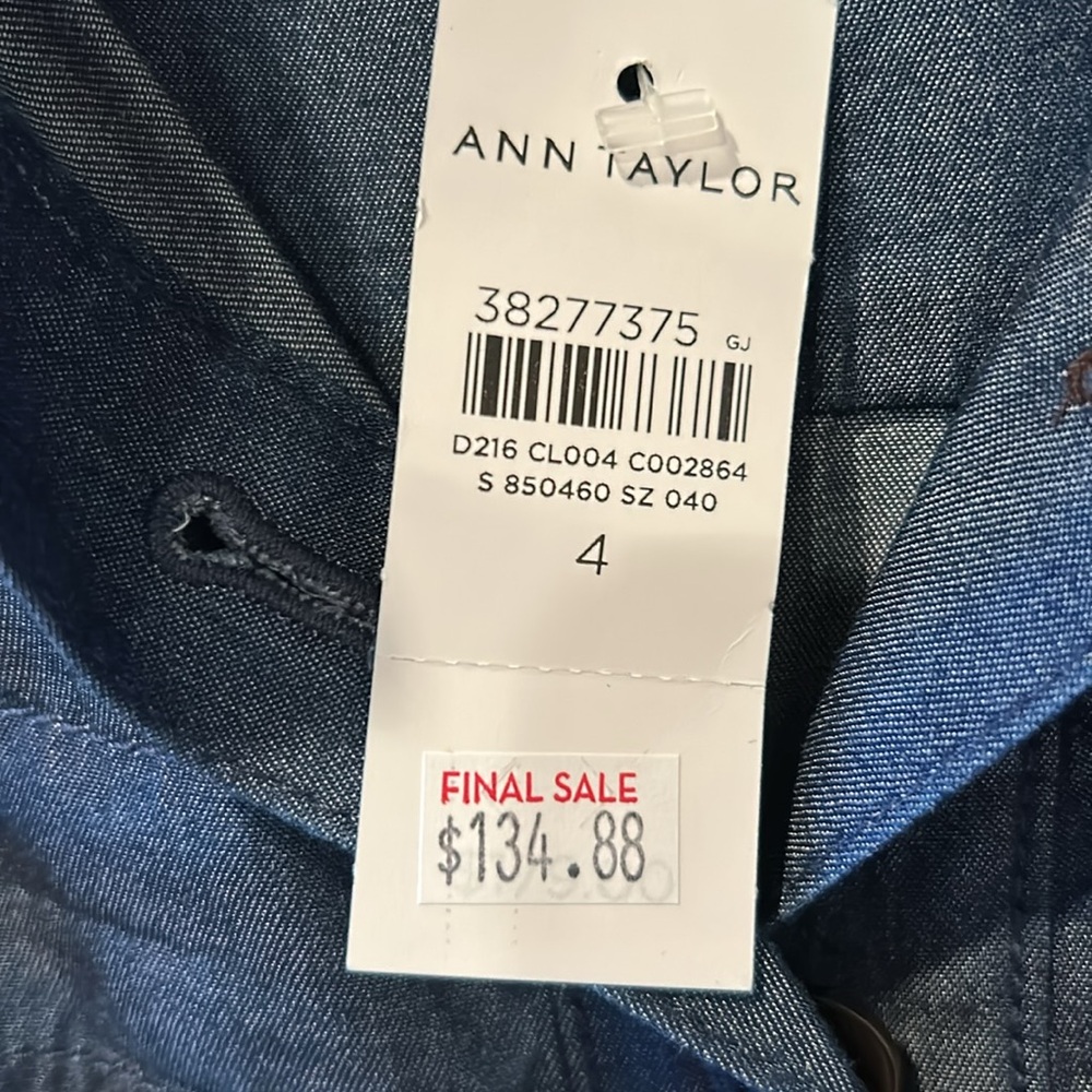Ann Taylor Blue Jumpsuit with Wrap Top and Wide Legs-brand new with tags !💕 - Picture 5 of 12